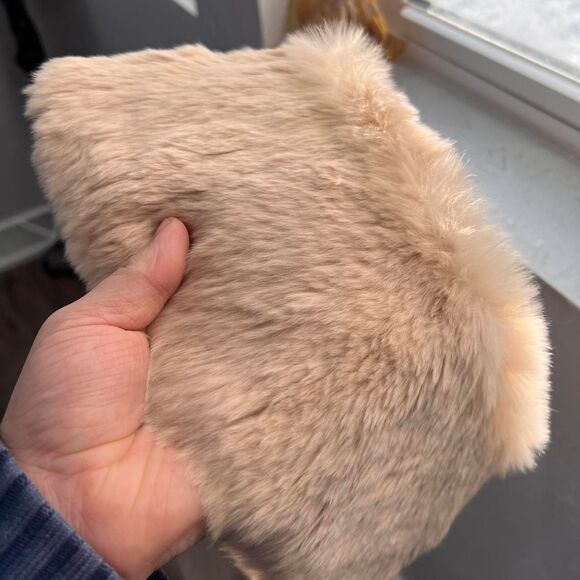 Y2K Theory Rabbit Fur Stole Collar Old Money Luxury - Picture 5 of 6